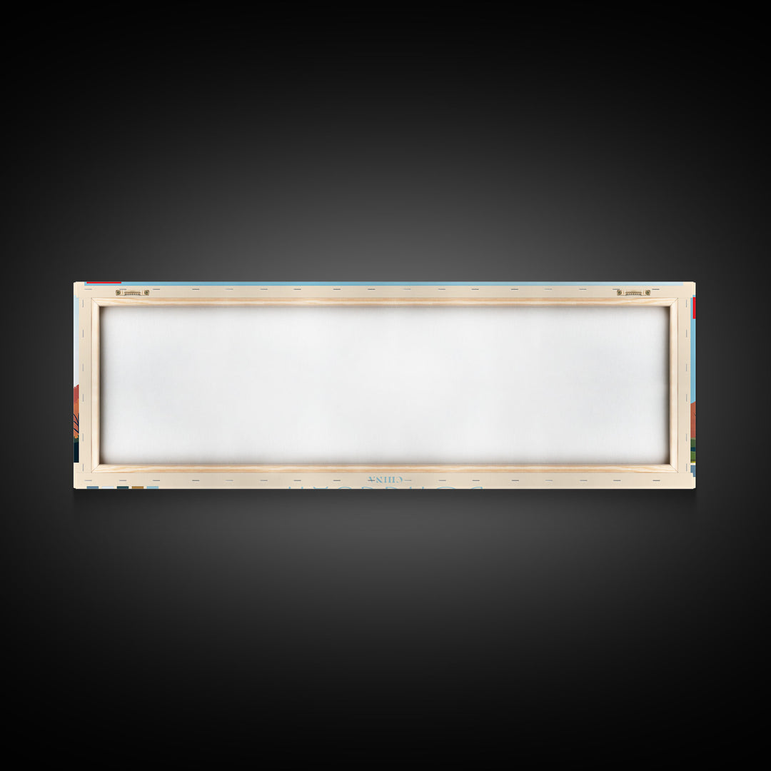 Panoramic Travel Poster Dongguan, China Canvas Print, Dongguan, China Painting, China Art, Dongguan Travel Art, Guest Room Painting