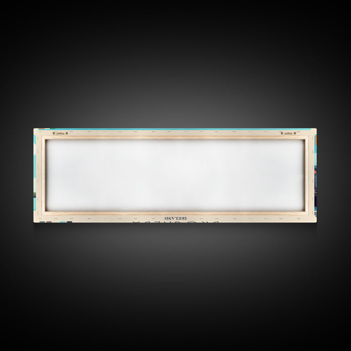 Drogheda, Ireland Panoramic Travel Poster Canvas Print, Drogheda, Ireland Painting, Ireland Art, Drogheda Travel Art, Guest Room Painting