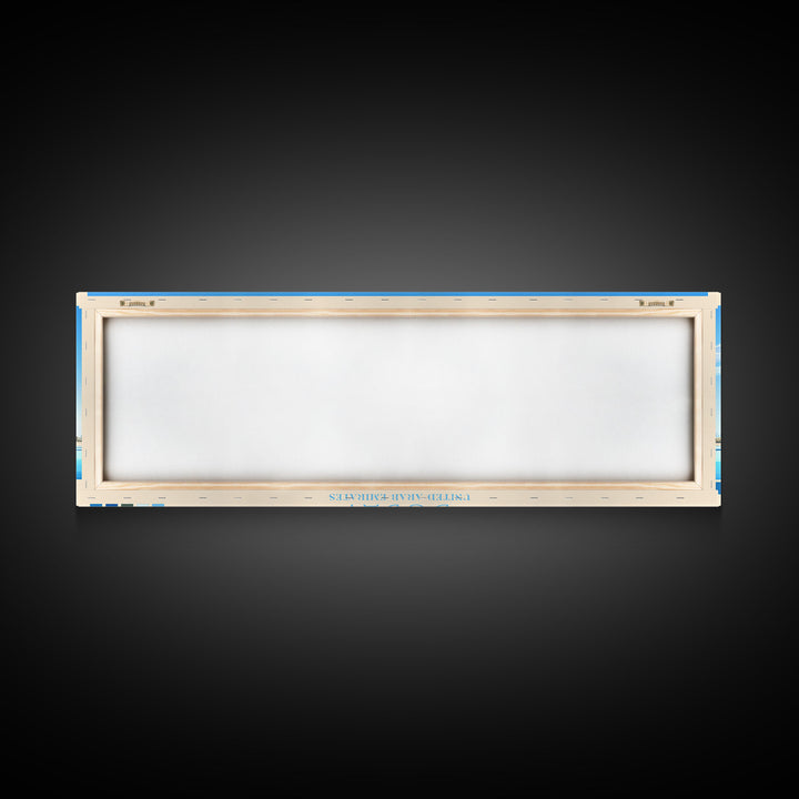 Dubai, United Arab Emirates Panoramic Travel Poster Canvas Print, Dubai, United Arab Emirates Painting, United Arab Emirates Art, Dubai Travel Art, Living Room Painting