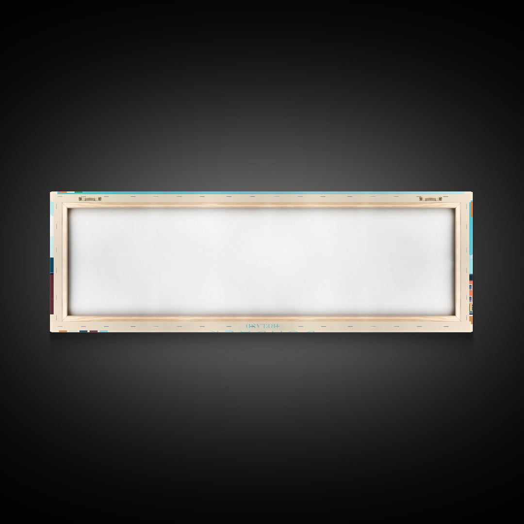 Dundalk, Ireland Travel Poster Panoramic Canvas Print, Dundalk, Ireland Painting, Ireland Art, Dundalk Travel Art, Guest Room Painting