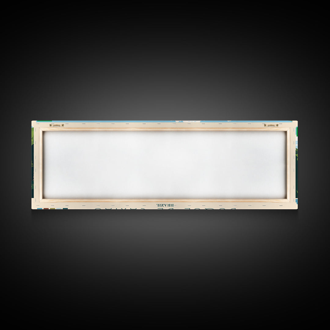 Panoramic Travel Poster Duque de Caxias, Brazil Canvas Print, Duque de Caxias, Brazil Painting, Brazil Art, Duque de Caxias Travel Art, Guest Room Painting