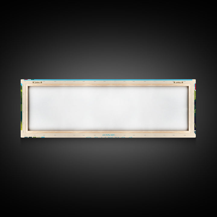 Durham, England Panoramic Travel Poster Canvas Print, Durham, England Painting, England Art, Durham Panoramic Travel Art, Travel Painting