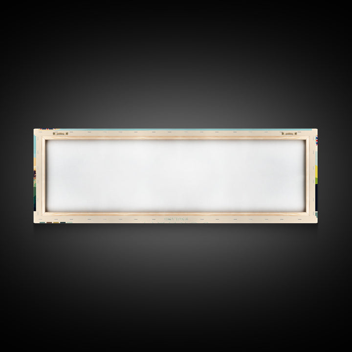 Durban, South Africa Panoramic Travel Poster Canvas Print, Durban, South Africa Painting, South Africa Art, Durban Travel Art, Living Room Painting