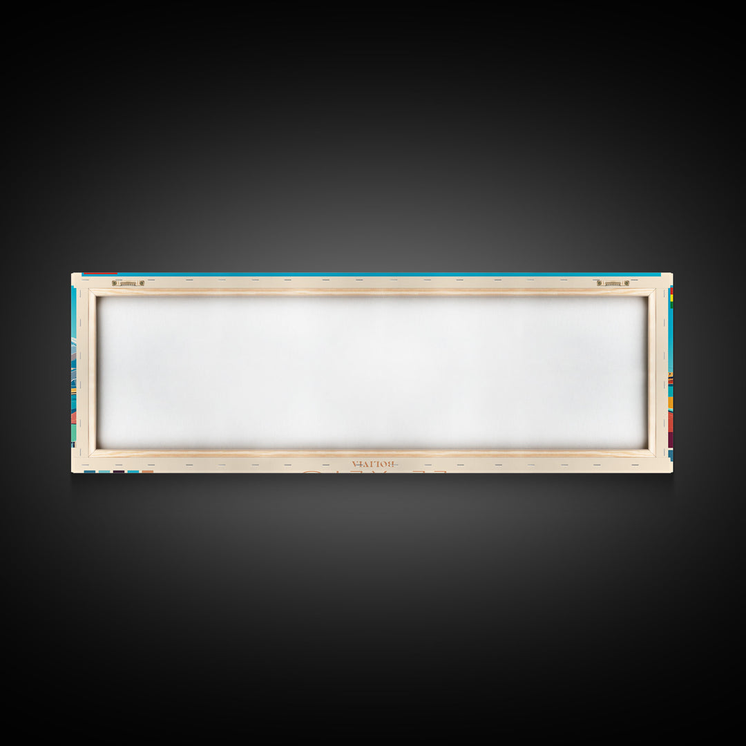 El Alto, Bolivia Panoramic Travel Poster Canvas Print, El Alto, Bolivia Painting, Bolivia Art, El Alto Panoramic Travel Art, Travel Painting