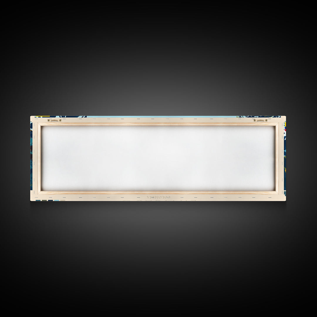 Envigado, Colombia Panoramic Travel Poster Canvas Print, Envigado, Colombia Painting, Colombia Art, Envigado Panoramic Travel Art, Travel Painting