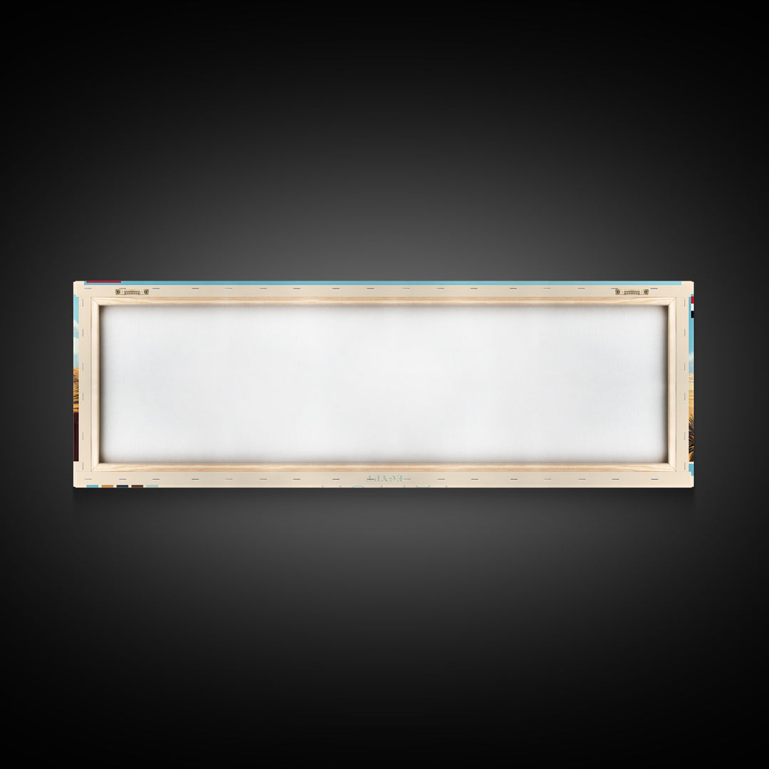 Fayyum, Egypt Panoramic Travel Poster Canvas Print, Fayyum, Egypt Painting, Egypt Art, Fayyum Travel Art, Guest Room Painting