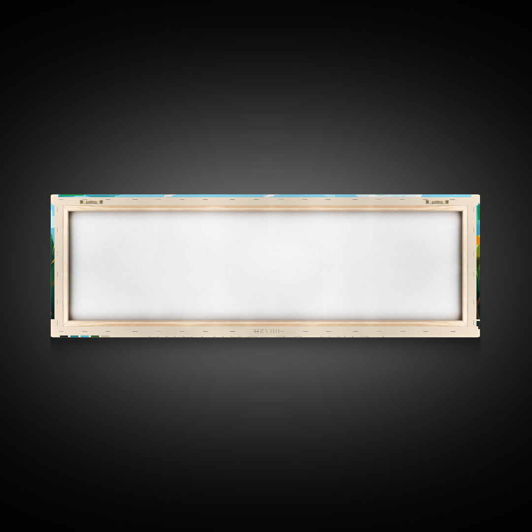 Feira de Santana, Brazil Panoramic Travel Poster Canvas Print, Feira de Santana, Brazil Painting, Brazil Art, Feira de Santana Travel Art, Living Room Painting