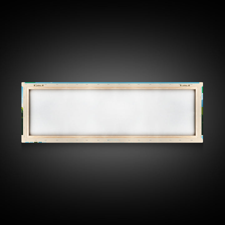 Florianopolis, Brazil Panoramic Travel Poster Canvas Print, Florianopolis, Brazil Painting, Brazil Art, Florianopolis Panoramic Travel Art, Travel Painting