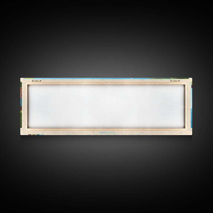 Floridablanca, Colombia Panoramic Travel Poster Canvas Print, Floridablanca, Colombia Painting, Colombia Art, Floridablanca Travel Art, Guest Room Painting