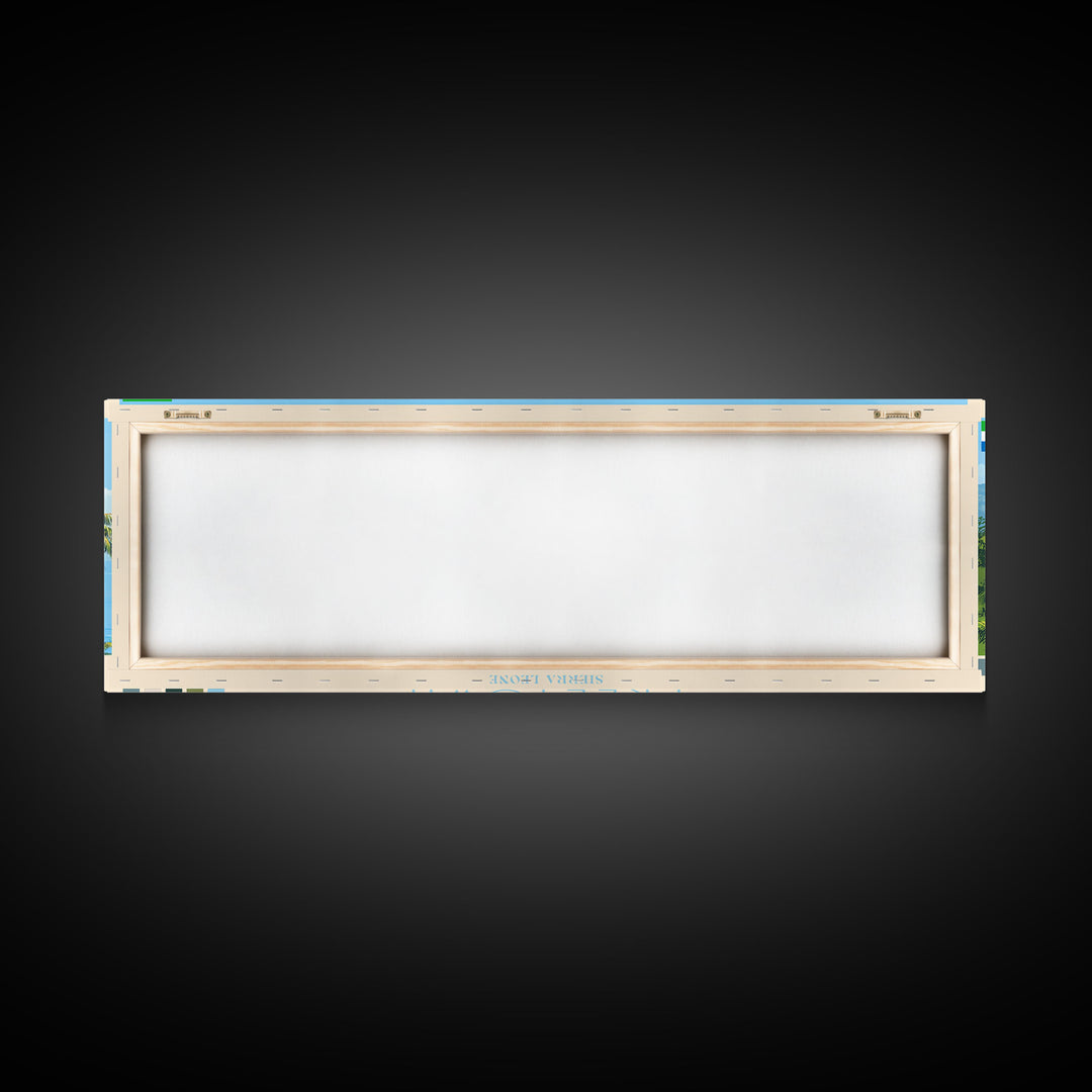 Freetown, Sierra Leone Panoramic Travel Poster Canvas Print, Freetown, Sierra Leone Painting, Sierra Leone Art, Freetown Travel Art, Guest Room Painting