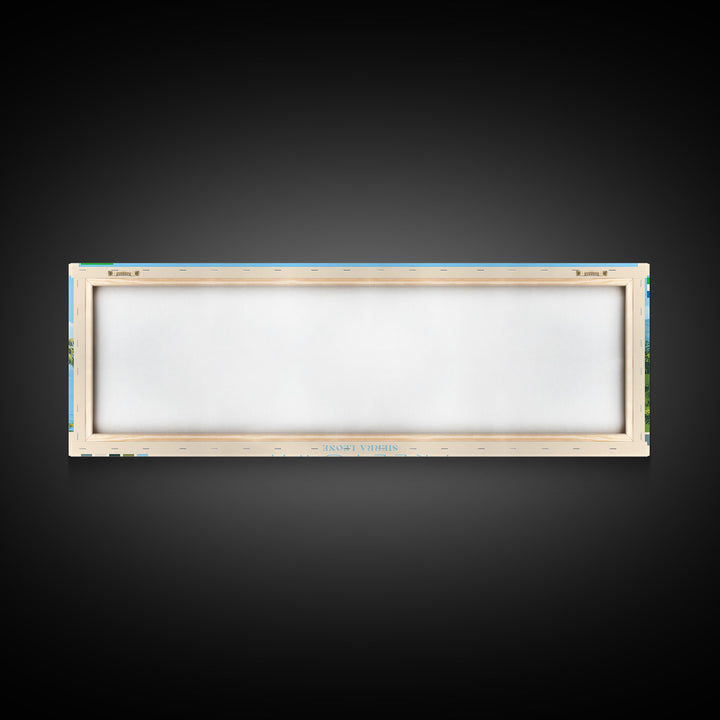 Freetown, Sierra Leone Panoramic Travel Poster Canvas Print, Freetown, Sierra Leone Painting, Sierra Leone Art, Freetown Travel Art, Guest Room Painting