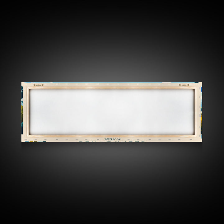Panoramic Travel Poster Glenrothes, Scotland Canvas Print, Glenrothes, Scotland Painting, Scotland Art, Glenrothes Travel Art, Guest Room Painting
