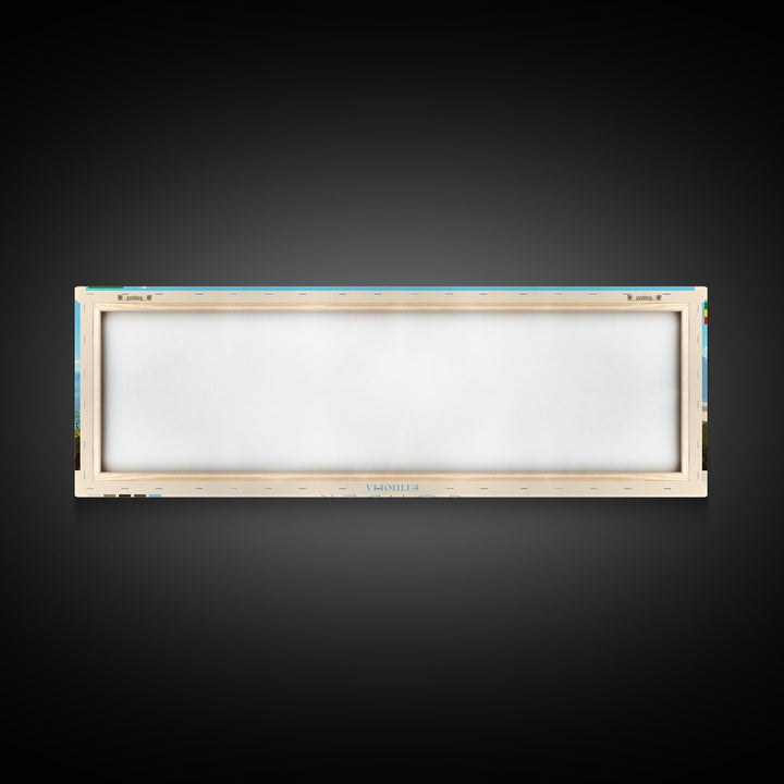 Gonder, Ethiopia Panoramic Travel Poster Canvas Print, Gonder, Ethiopia Painting, Ethiopia Art, Gonder Panoramic Travel Art, Travel Painting