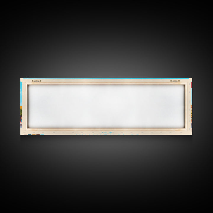 Panoramic Travel Poster Guadalajara, Mexico Canvas Print, Guadalajara, Mexico Painting, Mexico Art, Guadalajara Travel Art, Guest Room Painting