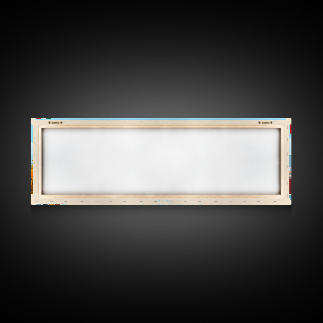 Guadalupe, Mexico Panoramic Travel Poster Canvas Print, Guadalupe, Mexico Painting, Mexico Art, Guadalupe Panoramic Travel Art, Travel Painting