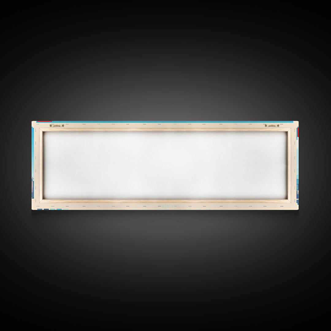 Guangzhou, China Panoramic Travel Poster Canvas Print, Guangzhou, China Painting, China Art, Guangzhou Travel Art, Guest Room Painting