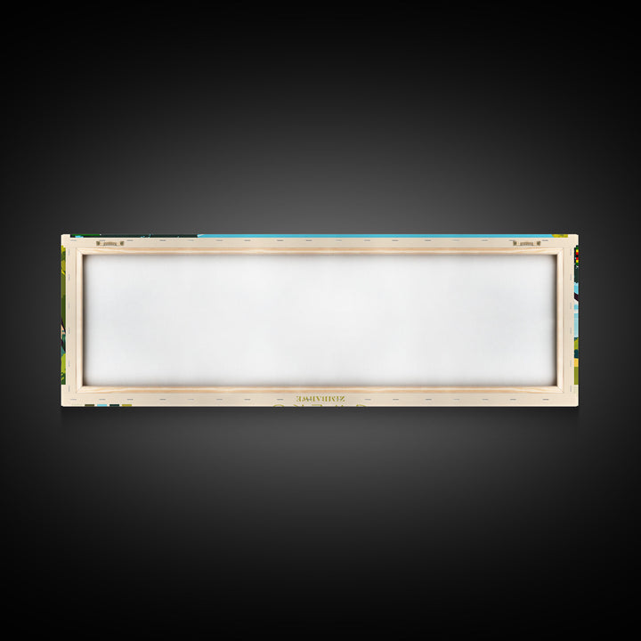 Gweru, Zimbabwe Panoramic Travel Poster Canvas Print, Gweru, Zimbabwe Painting, Zimbabwe Art, Gweru Panoramic Travel Art, Travel Painting