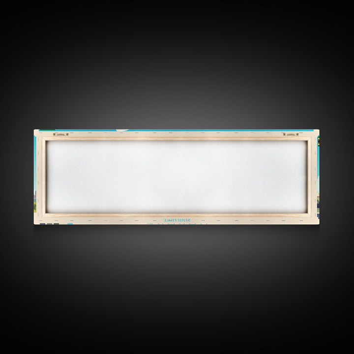 Harare, Zimbabwe Panoramic Travel Poster Canvas Print, Harare, Zimbabwe Painting, Zimbabwe Art, Harare Travel Art, Living Room Painting