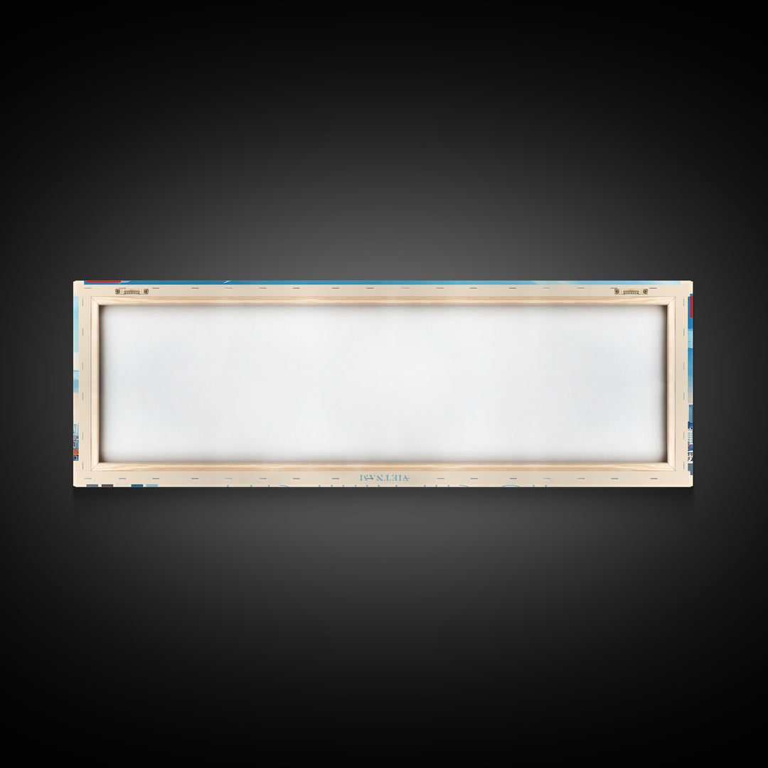 Ho Chi Minh City, Vietnam Panoramic Travel Poster Canvas Print, Ho Chi Minh City, Vietnam Painting, Vietnam Art, Ho Chi Minh City Panoramic Travel Art, Travel Painting