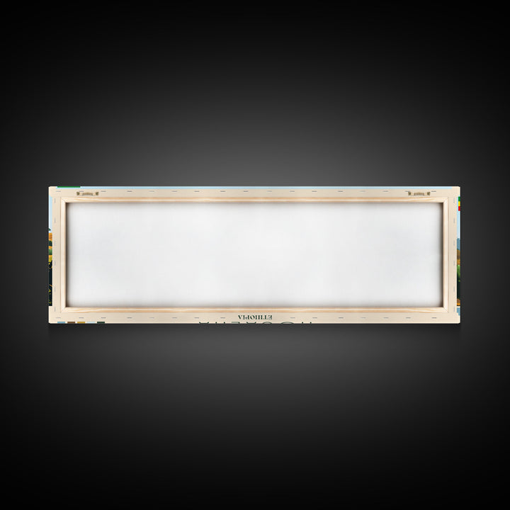 Hosaena, Ethiopia Panoramic Travel Poster Canvas Print, Hosaena, Ethiopia Painting, Ethiopia Art, Hosaena Panoramic Travel Art, Travel Painting