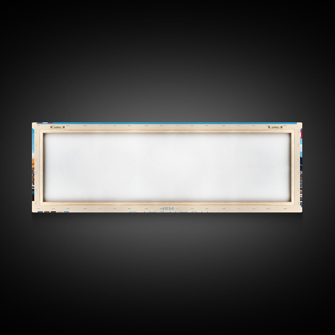 Huancayo, Peru Travel Poster Panoramic Canvas Print, Huancayo, Peru Painting, Peru Art, Huancayo Travel Art, Guest Room Painting