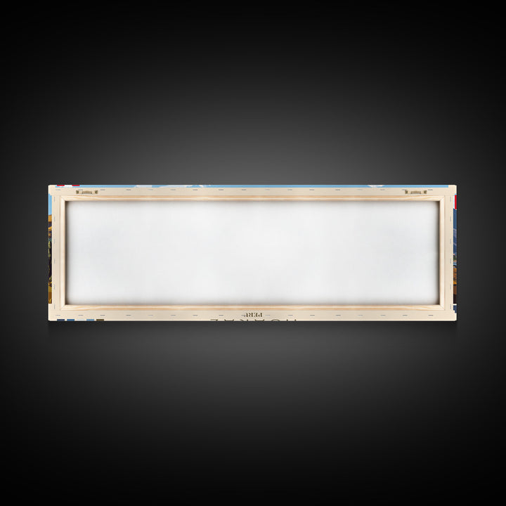 Huaraz, Peru Panoramic Travel Poster Canvas Print, Huaraz, Peru Painting, Peru Art, Huaraz Panoramic Travel Art, Travel Painting