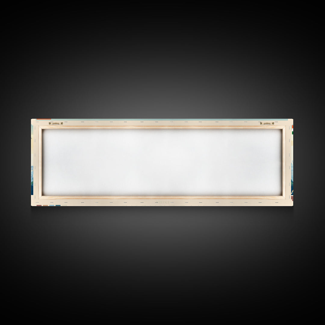 Hyderabad, India Panoramic Travel Poster Canvas Print, Hyderabad, India Painting, India Art, Hyderabad Travel Art, Guest Room Painting