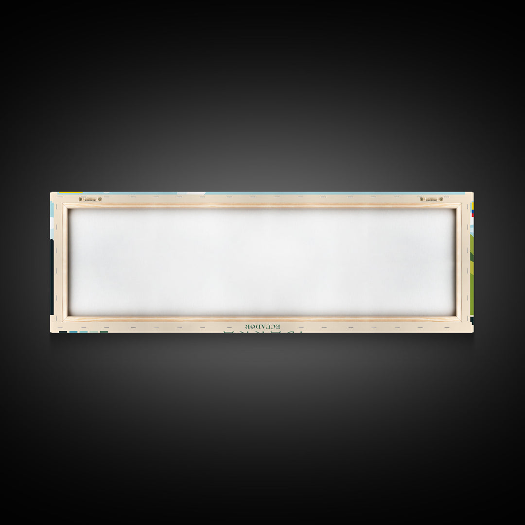 Ibarra, Ecuador Panoramic Travel Poster Canvas Print, Ibarra, Ecuador Painting, Ecuador Art, Ibarra Panoramic Travel Art, Travel Painting