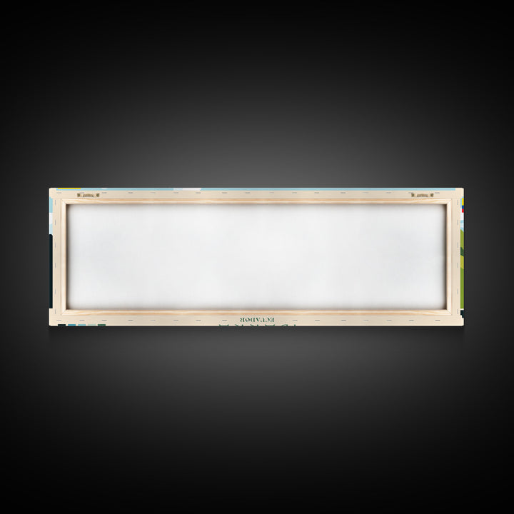 Ibarra, Ecuador Panoramic Travel Poster Canvas Print, Ibarra, Ecuador Painting, Ecuador Art, Ibarra Panoramic Travel Art, Travel Painting