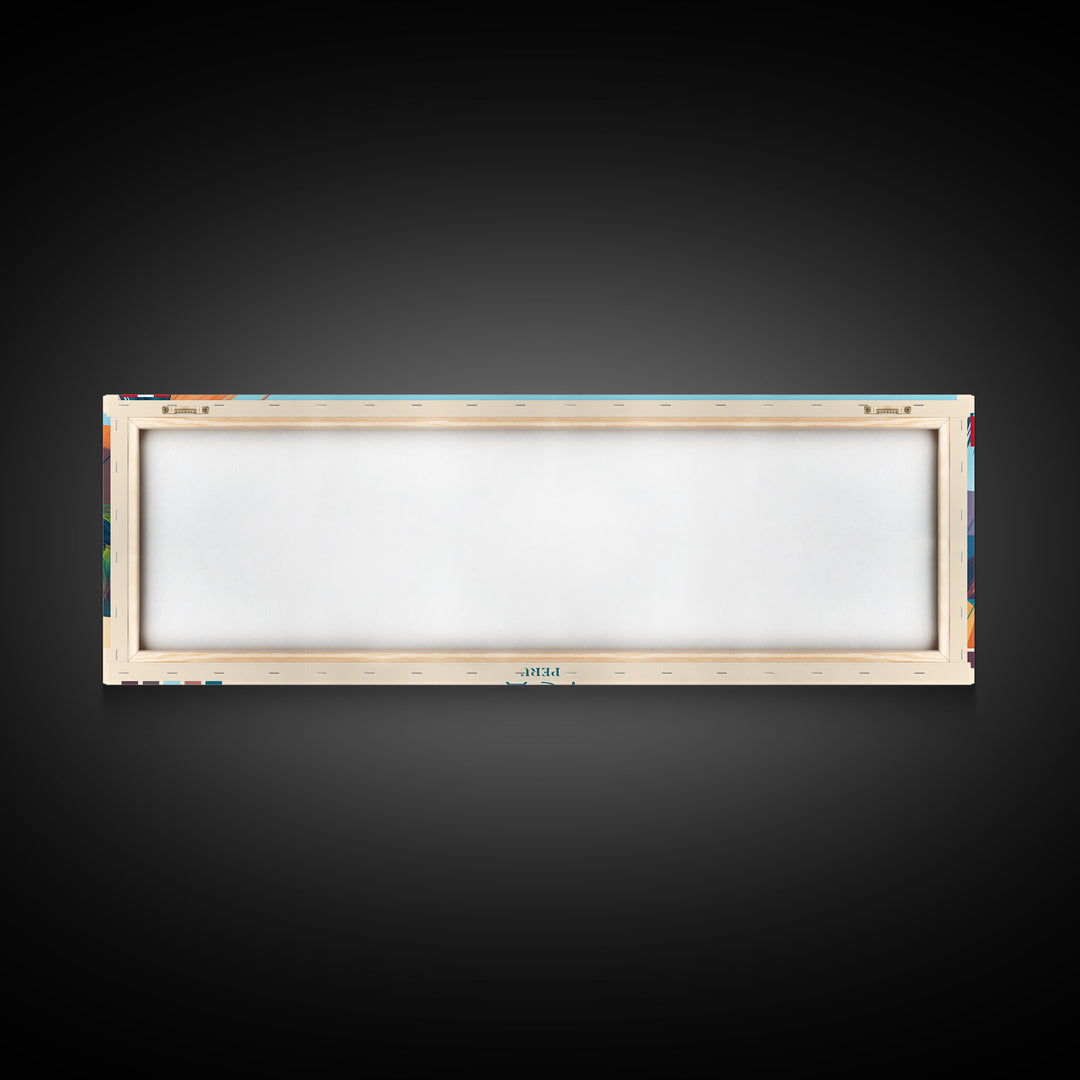 Ica, Peru Panoramic Travel Poster Canvas Print, Ica, Peru Painting, Peru Art, Ica Travel Art, Guest Room Painting