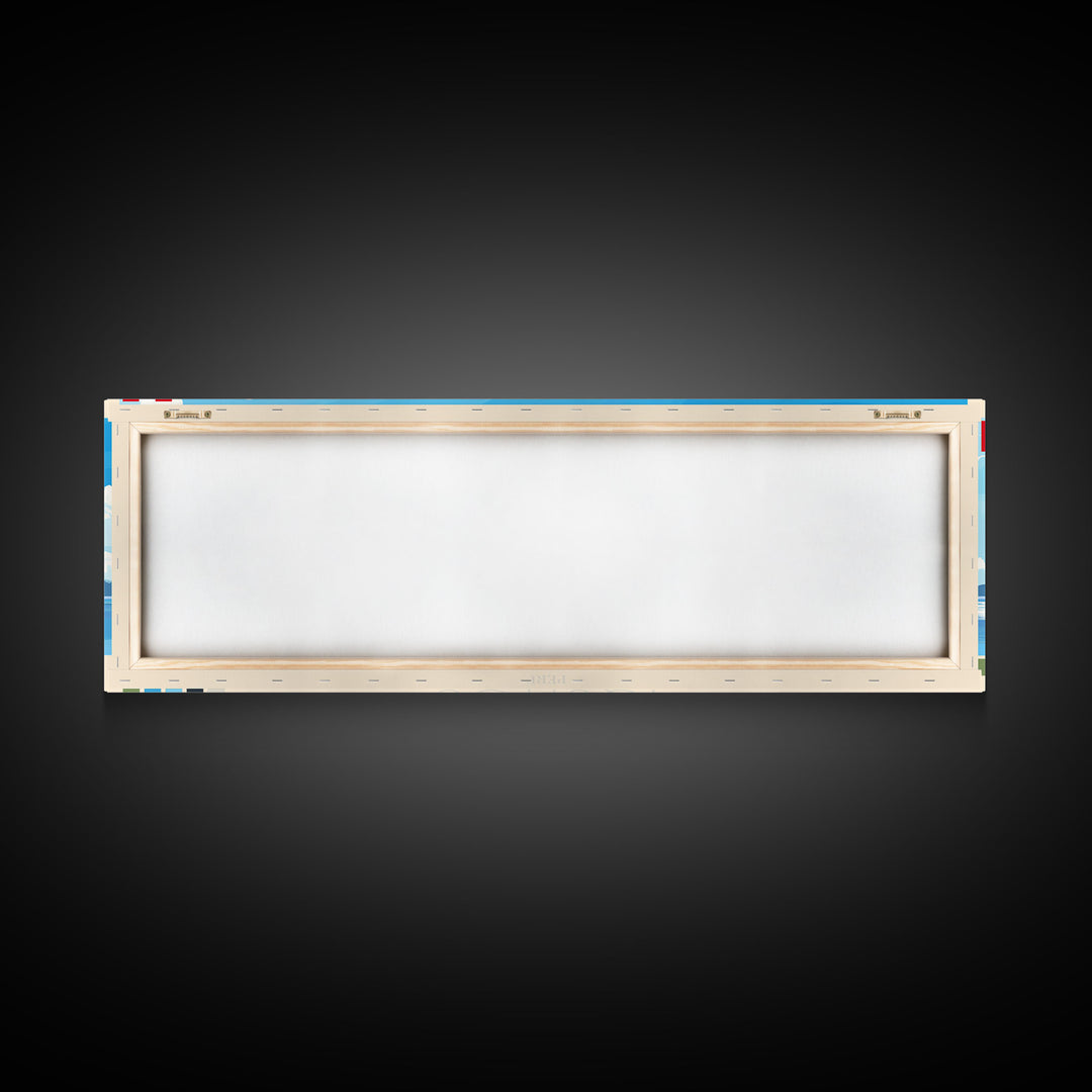 Iquitos, Peru Travel Poster Panoramic Canvas Print, Iquitos, Peru Painting, Peru Art, Iquitos Travel Art, Guest Room Painting