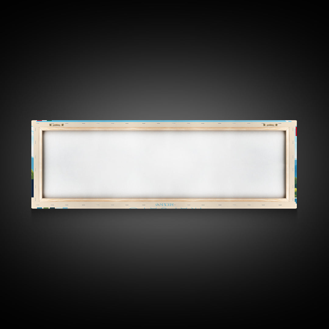 Irapuato, Mexico Panoramic Travel Poster Canvas Print, Irapuato, Mexico Painting, Mexico Art, Irapuato Panoramic Travel Art, Travel Painting