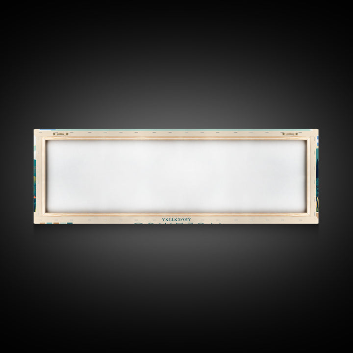 Ituzaingo, Argentina Panoramic Travel Poster Canvas Print, Ituzaingo, Argentina Painting, Argentina Art, Ituzaingo Panoramic Travel Art, Travel Painting