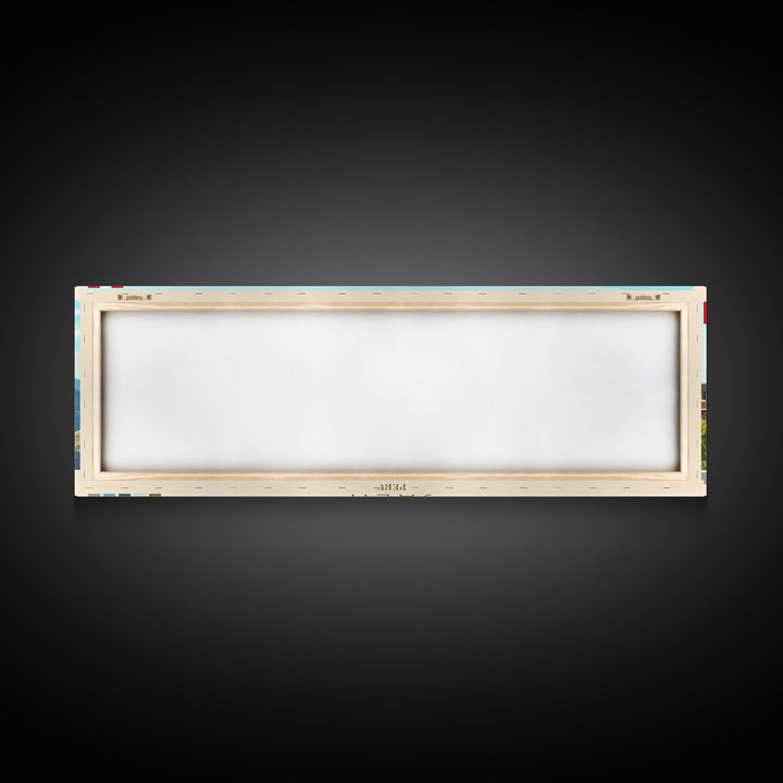 Jakarta, Indonesia Travel Poster Panoramic Canvas Print, Jakarta, Indonesia Painting, Indonesia Art, Jakarta Travel Art, Guest Room Painting