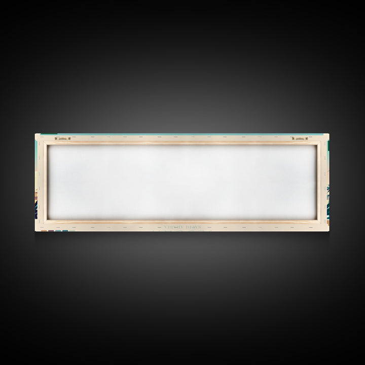 Jeddah, Saudi Arabia Panoramic Travel Poster Canvas Print, Jeddah, Saudi Arabia Painting, Saudi Arabia Art, Jeddah Panoramic Travel Art, Travel Painting