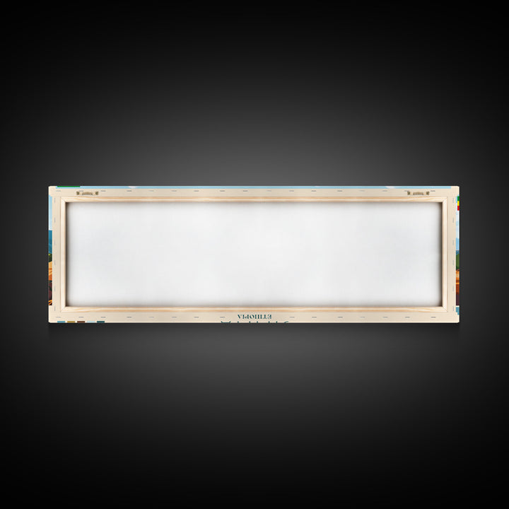 Panoramic Travel Poster Jimma, Ethiopia Canvas Print, Jimma, Ethiopia Painting, Ethiopia Art, Jimma Travel Art, Guest Room Painting