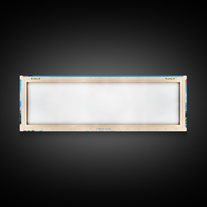 Kajang, Malaysia Panoramic Travel Poster Canvas Print, Kajang, Malaysia Painting, Malaysia Art, Kajang Panoramic Travel Art, Travel Painting