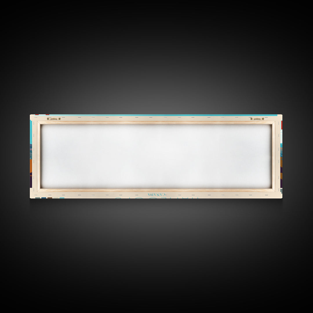 Kamloops, Canada Panoramic Travel Poster Canvas Print, Kamloops, Canada Painting, Canada Art, Kamloops Travel Art, Guest Room Painting