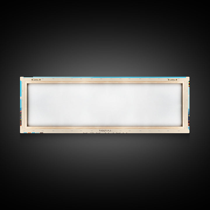 Kampala, Uganda Panoramic Travel Poster Canvas Print, Kampala, Uganda Painting, Uganda Art, Kampala Travel Art, Living Room Painting