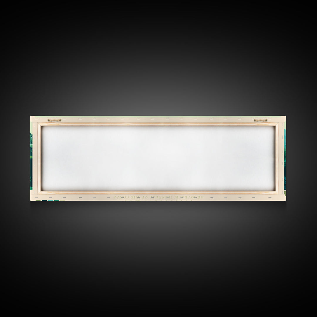 Kananga, Congo Travel Poster Panoramic Canvas Print, Kananga, Congo Painting, Congo Art, Kananga Travel Art, Guest Room Painting