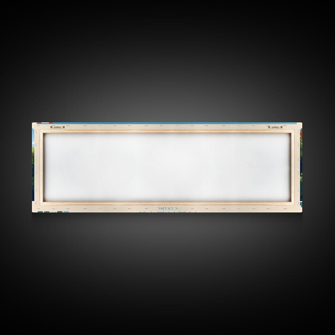 Kanata, Canada Travel Poster Panoramic Canvas Print, Kanata, Canada Painting, Canada Art, Kanata Travel Art, Guest Room Painting