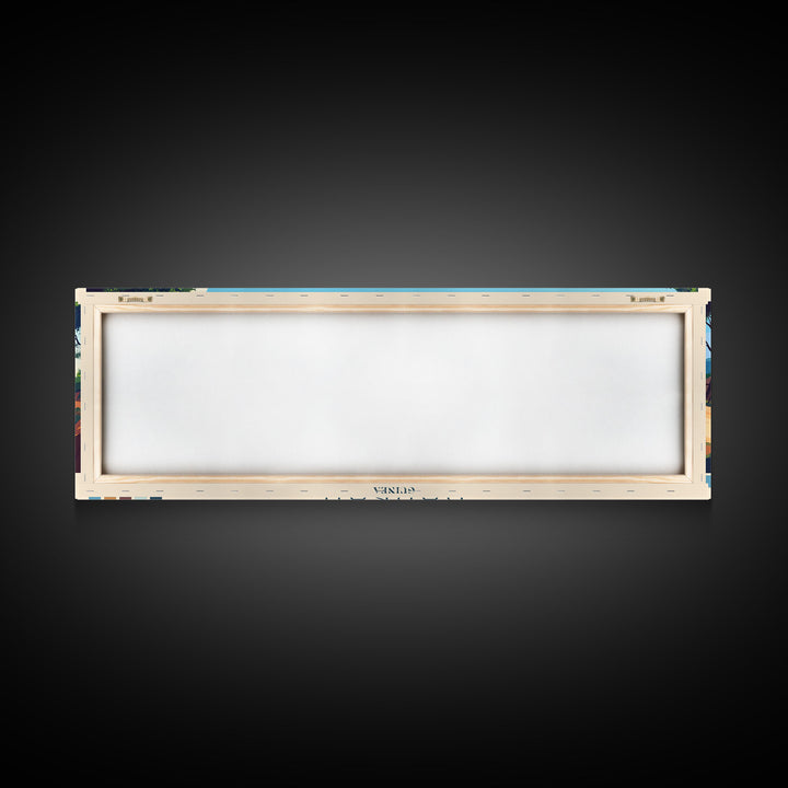 Kankan, Guinea Panoramic Travel Poster Canvas Print, Kankan, Guinea Painting, Guinea Art, Kankan Panoramic Travel Art, Travel Painting