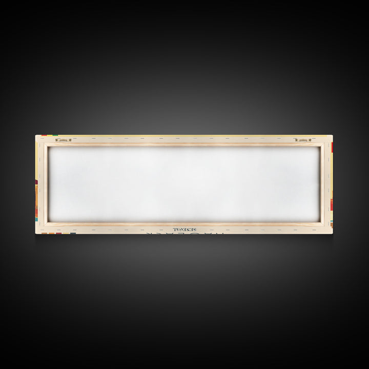 Panoramic Travel Poster Kaolack, Senegal Canvas Print, Kaolack, Senegal Painting, Senegal Art, Kaolack Travel Art, Guest Room Painting