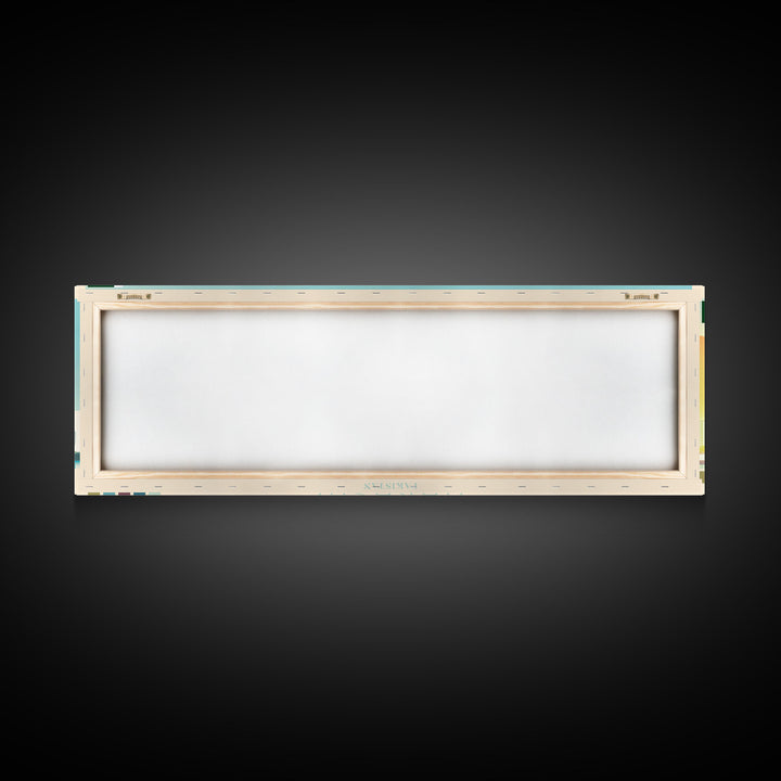 Karachi, Pakistan Panoramic Travel Poster Canvas Print, Karachi, Pakistan Painting, Pakistan Art, Karachi Panoramic Travel Art, Travel Painting