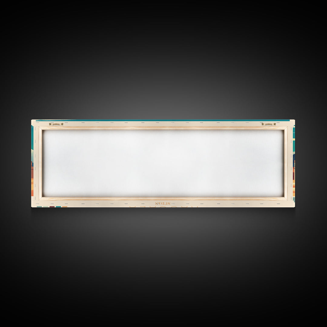 Kassala,  Sudan Panoramic Travel Poster Canvas Print, Kassala,  Sudan Painting,  Sudan Art, Kassala Travel Art, Guest Room Painting