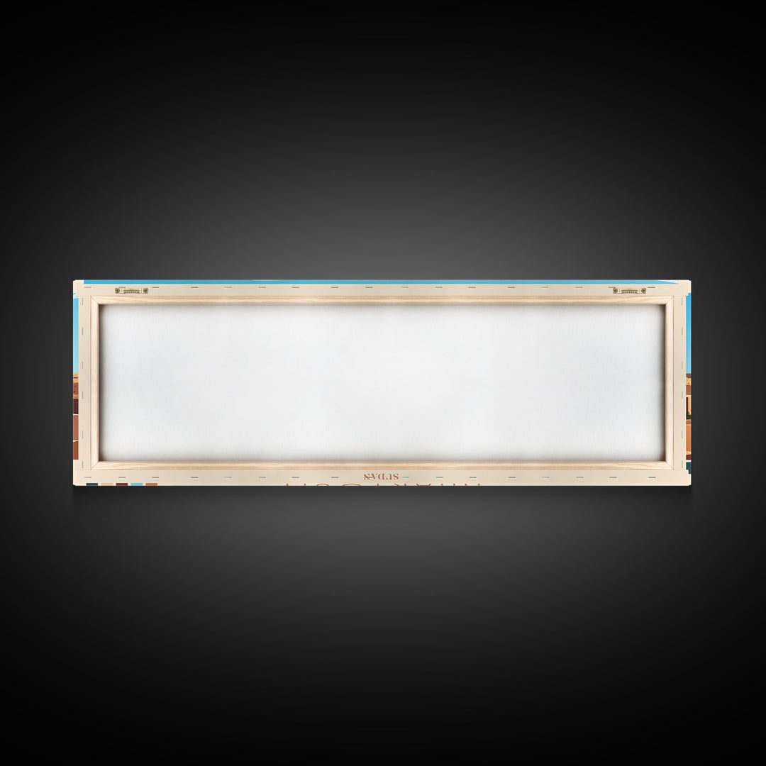 Khartoum,  Sudan Travel Poster Panoramic Canvas Print, Khartoum,  Sudan Painting,  Sudan Art, Khartoum Travel Art, Guest Room Painting