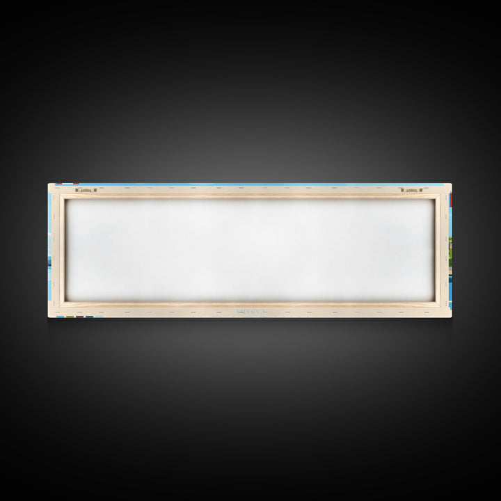 Kingston, Canada Panoramic Travel Poster Canvas Print, Kingston, Canada Painting, Canada Art, Kingston Travel Art, Living Room Painting