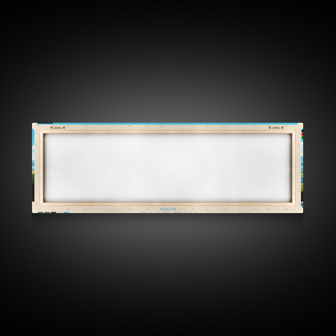 Kisumu, Kenya Panoramic Travel Poster Canvas Print, Kisumu, Kenya Painting, Kenya Art, Kisumu Travel Art, Guest Room Painting