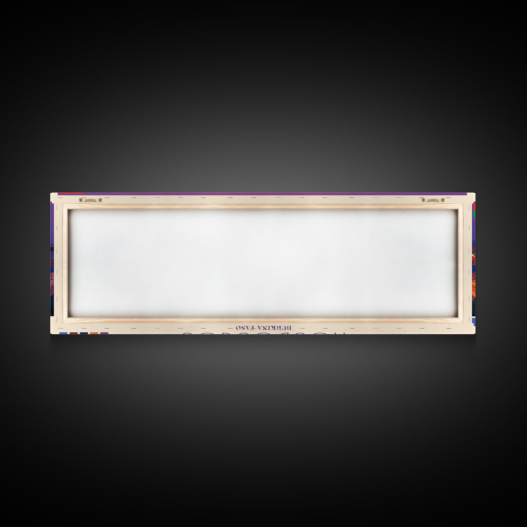 Koudougou, Burkina Faso Travel Poster Panoramic Canvas Print, Koudougou, Burkina Faso Painting, Burkina Faso Art, Koudougou Travel Art, Guest Room Painting