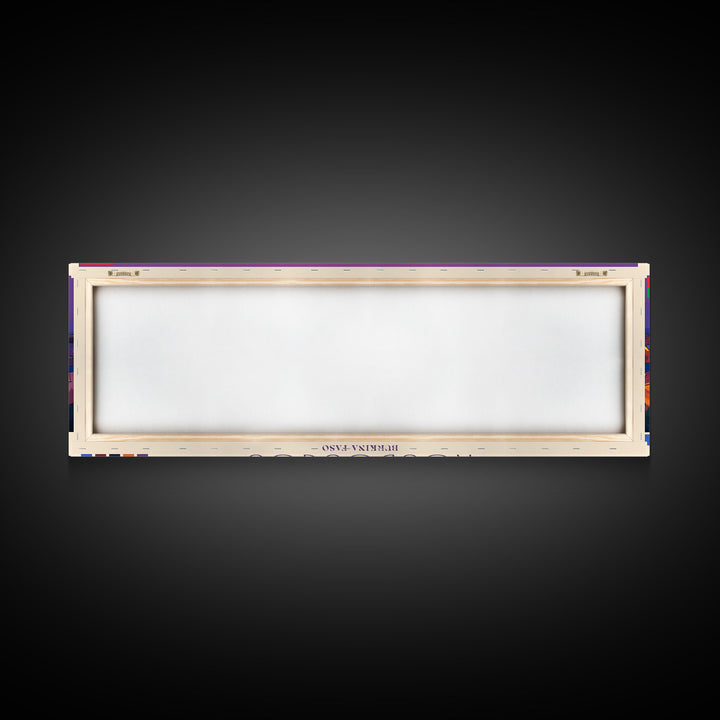 Koudougou, Burkina Faso Travel Poster Panoramic Canvas Print, Koudougou, Burkina Faso Painting, Burkina Faso Art, Koudougou Travel Art, Guest Room Painting